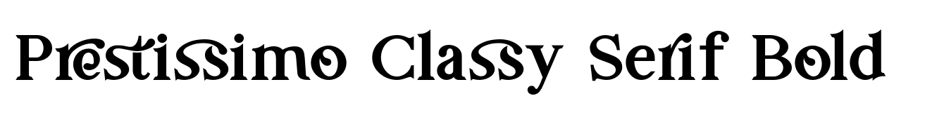 Prestissimo Classy Serif Bold